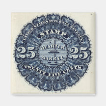 Aimant Timbre Fiscal de Bière Vintage 25c
