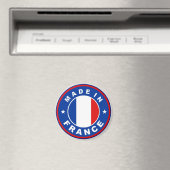 Aimant timbre rond étiquette du drapeau de la france (In Situ (Lave-vaisselle))
