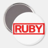 Aimant Timbre Ruby (Recto/Verso)