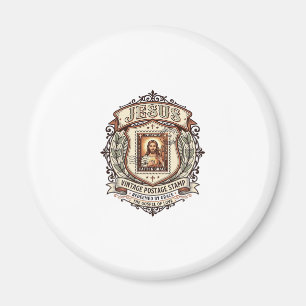 Aimant Timbre vintage Jésus Timbre vintage Jésus