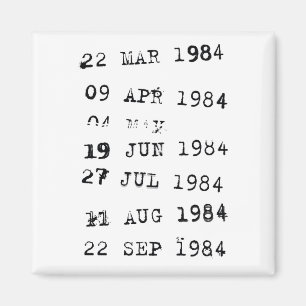 Aimant Timbres de bibliothèque Date d'échéance 1984