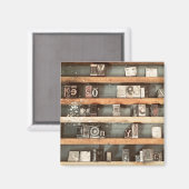 Aimant timbres de bloc d'impression antique (Recto/Verso)