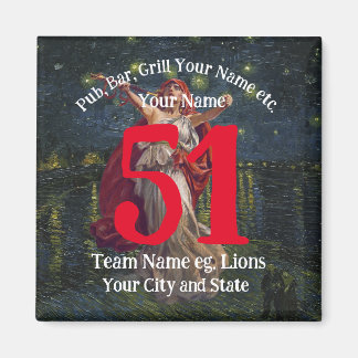 Aimant TimeMachine Pub Bar Grill Name Number Your Name