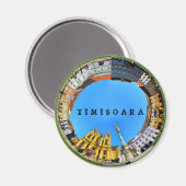 Aimant timisoara ville roumanie union carré panorama piat (Recto/Verso)