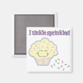Aimant tinkle saupoudrer drôle cupcake (Recto/Verso)