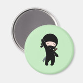 Aimant Tiny Happy Ninja sur Vert (Recto/Verso)