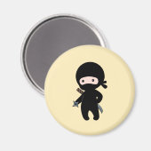 Aimant Tiny Ninja tenant l'étoile à projeter sur Jaune (Recto/Verso)