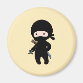 Aimant Tiny Ninja tenant l'étoile à projeter sur Jaune (Devant)