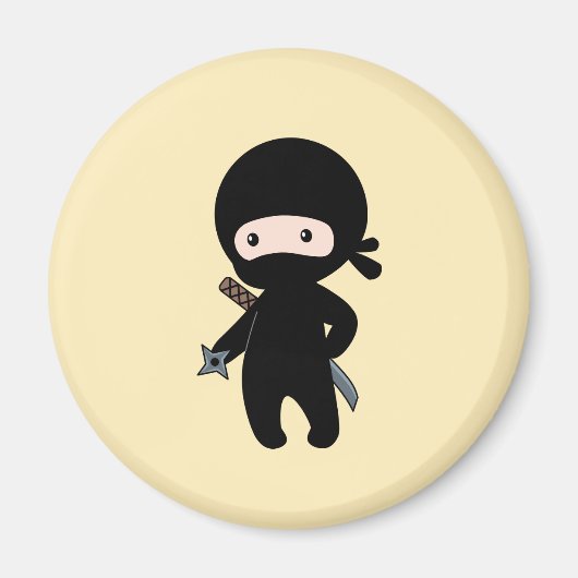 Aimant Tiny Ninja tenant l'étoile à projeter sur Jaune (Devant)