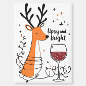Aimant Tipsy and Bright Reindeer (Recto)