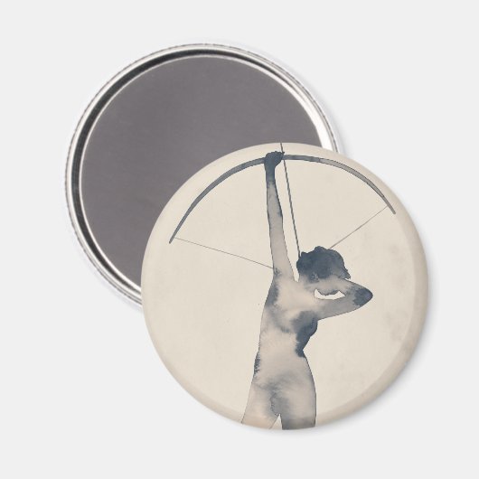 Aimant Tir aquarelle (Recto/Verso)