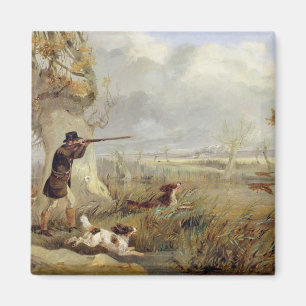 Aimant Tir de canard (huile sur la toile)