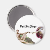 Aimant Tirez mon doigt - Humour de départ de la création  (Recto/Verso)