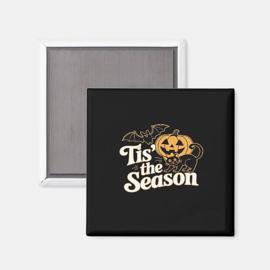 Aimant Tis The Season Halloween Bats Pumpkin Fall Funny C (Recto/Verso)