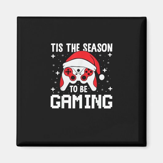 Aimant Tis The Season To Gaming Christmas Gamer Heartbeat (Devant)