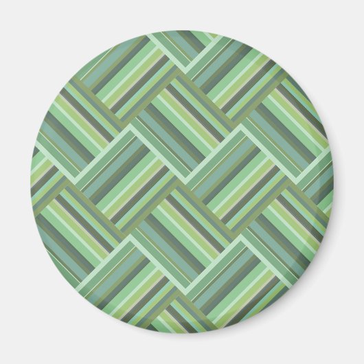 Aimant Tissage de bandes vert olive (Devant)