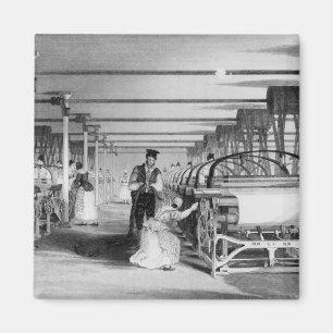 Aimant Tissage de métier à tisser de puissance, gravé 