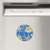 Aimant Tissu de soie japonaise - bleu et beige (In Situ (Lave-vaisselle))