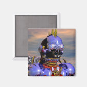 Aimant TITAN CYBORG PORTRAIT Blue Science Fiction, Scifi (Recto/Verso)