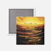 Aimant Titan la plus grande lune de la planète Saturne (Recto/Verso)