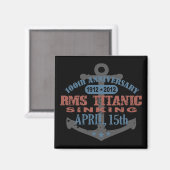 Aimant Titanic Sinking 100 ans Anniversaire (Recto/Verso)