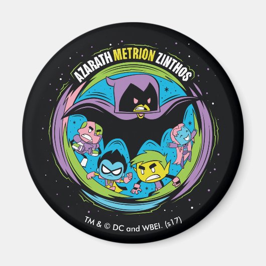 Aimant Titans Ados, allez ! | Corbeau "Azarath Metrion Zi (Devant)