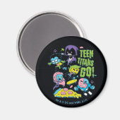 Aimant Titans Ados, allez ! | Gnarly 90's Pizza Graphic (Recto/Verso)