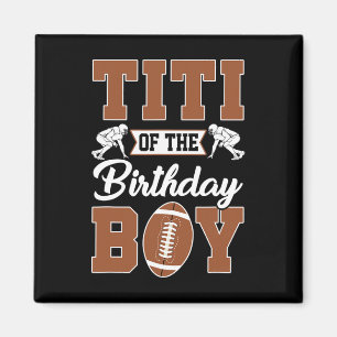Aimant Titi du garçon d'anniversaire de la fête de footba