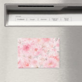 Aimant Titre Blush Bloom Aquarelle Florale (In Situ (Lave-vaisselle))