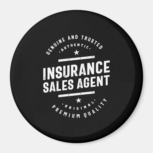 Aimant Titre du travail de l'agent de vente d'assurance (Devant)