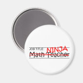 Aimant Titre du travail Ninja - Enseignant en mathématiqu (Recto/Verso)