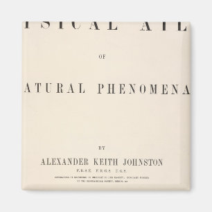 Aimant Titre Page atlas physique des phénomènes naturels