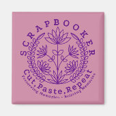 Aimant Titre : "Scrapbookers - Couper, Coller et Répéter" (Devant)