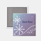 Aimant Titulaire de la place du flocon de neige givré (Recto/Verso)