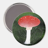 Aimant Toadstool Champignon dans les environs de la mouss (Recto/Verso)