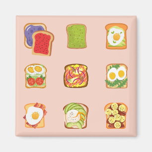 Aimant Toast de brunch