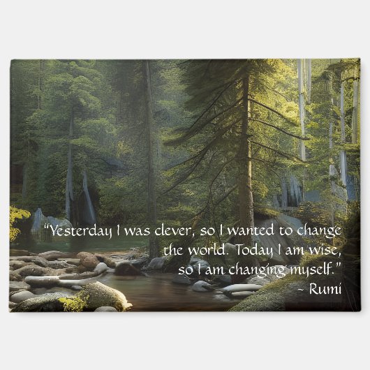 Aimant Today I Am Wise Quote Nature Landscape  (Recto)