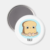 Aimant Toest Drôle Toest Toast Avec Jeu D'Orteils (Recto/Verso)