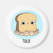 Aimant Toest Drôle Toest Toast Avec Jeu D'Orteils (Devant)
