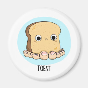 Aimant Toest Drôle Toest Toast Avec Jeu D'Orteils