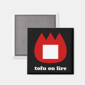 Aimant 📛 tofu en feu (Recto/Verso)