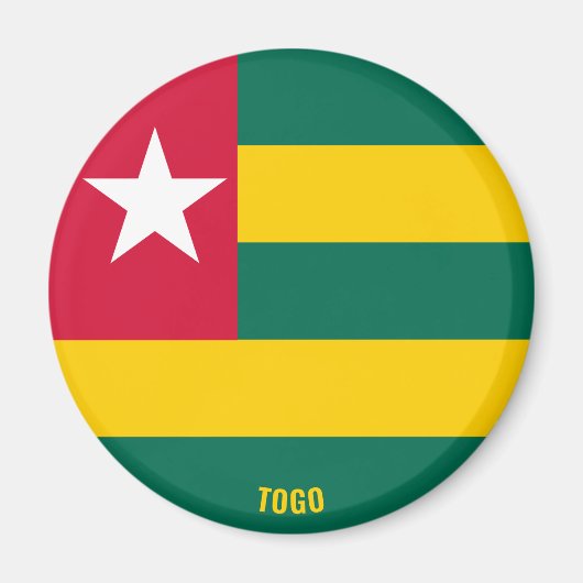 Aimant Togo Drapeau charmant patriotique (Devant)