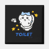 Aimant Toilet Time Chikawa Meme Funny Tee  (Devant)