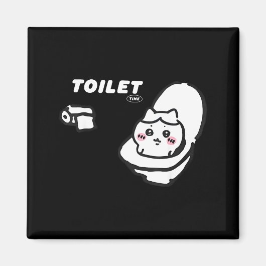 Aimant Toilet Time Chikawa Meme Tee  (Devant)
