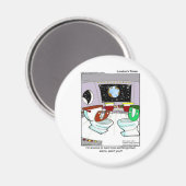 Aimant Toilettes De L'Espace Extérieur Drôle Cartes De Mu (Recto/Verso)