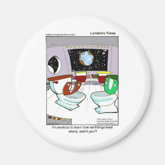 Aimant Toilettes De L'Espace Extérieur Drôle Cartes De Mu