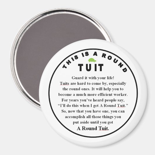 AIMANT TOIT RONDE (Recto/Verso)