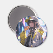 Aimant Tokyo Girl | 東京娘 GenerartiveAI シール (Recto/Verso)