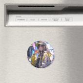 Aimant Tokyo Girl | 東京娘 GenerartiveAI シール (In Situ (Lave-vaisselle))