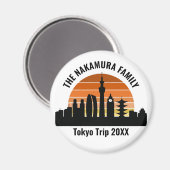 Aimant Tokyo Japon Sunset vacances personnalisées (Recto/Verso)